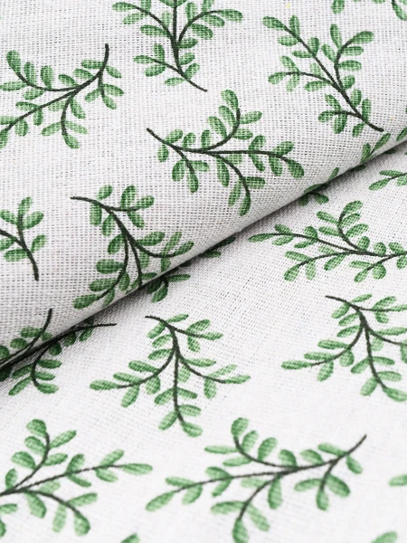 MANTEL HOJAS VERDE MUSGO