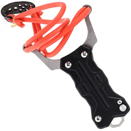 Cuchillo resortera Sling Shot Negro