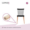 Silla Lizzy Lumax de comedor resistente Negro