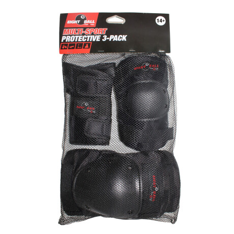 Pack Protecciones para Niños / Adolescentes Eight Ball 3PK Negro CP3 14+ Pack Protecciones para Niños / Adolescentes Eight Ball 3PK Negro CP3 14+