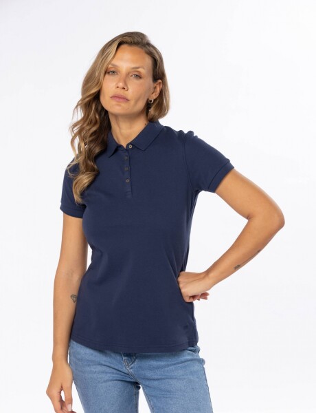POLO PIQUE LISA Azul