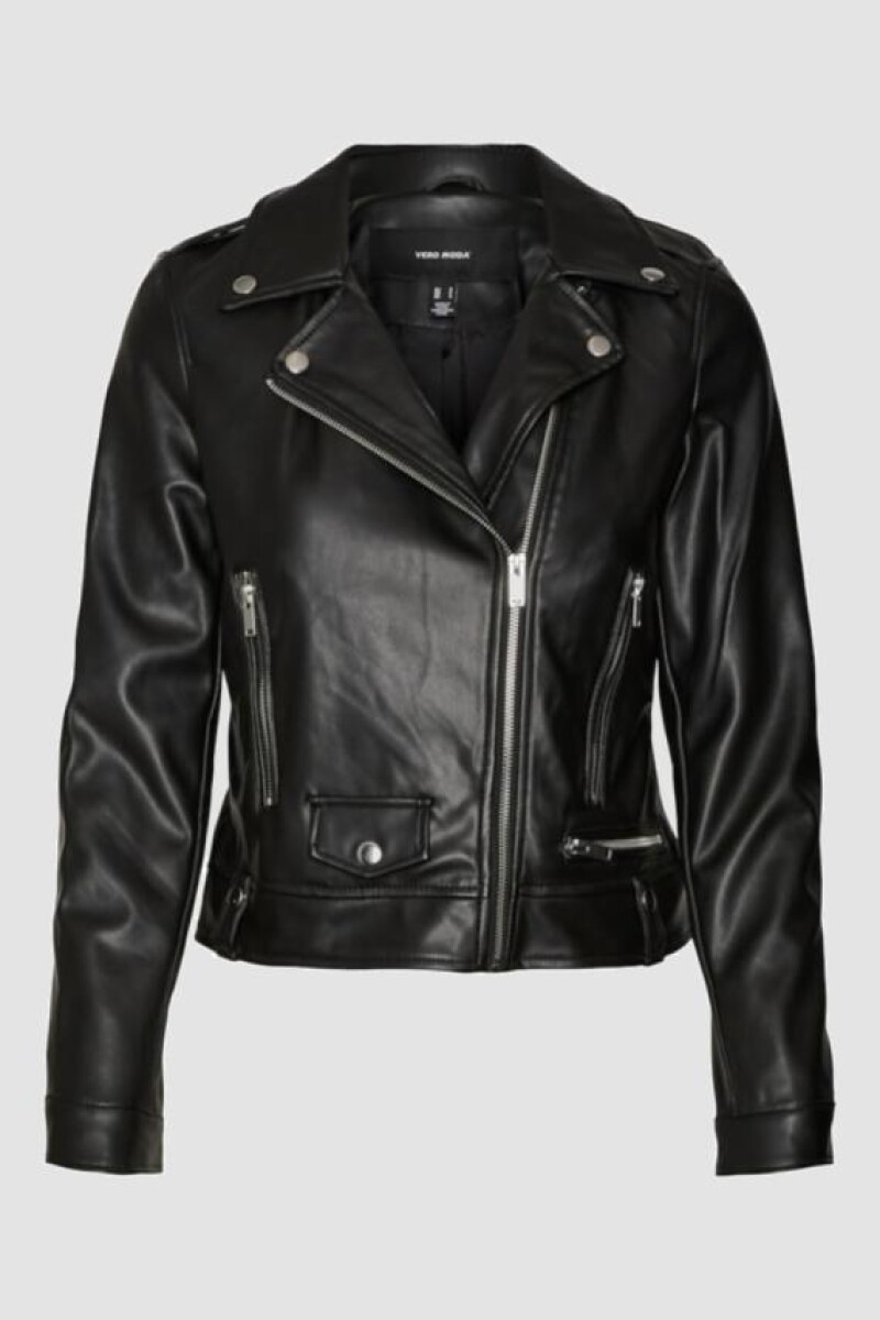 chaqueta heather short coated - Black 