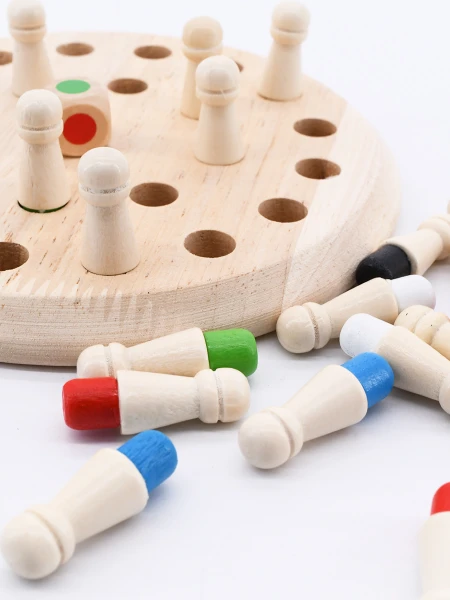 JUEGO DE MEMORIA MADERA MARRON