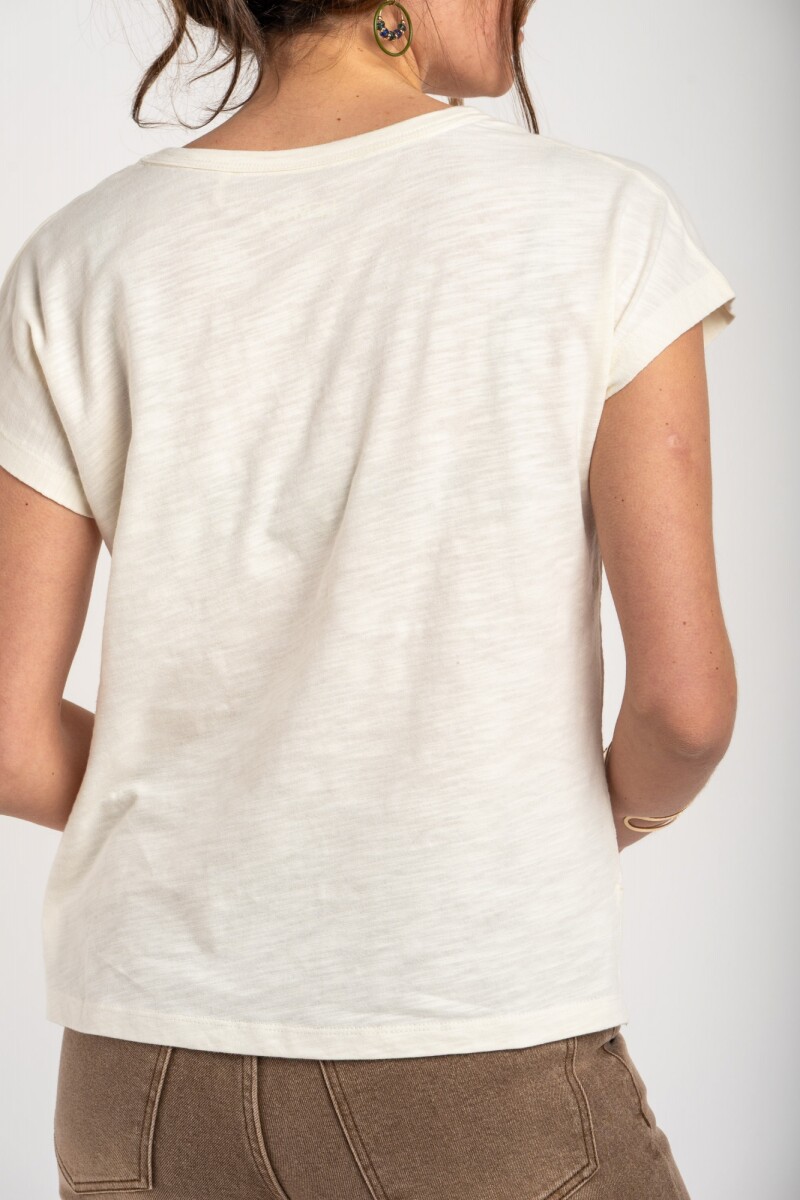 Remera Algodón Flame Nácar