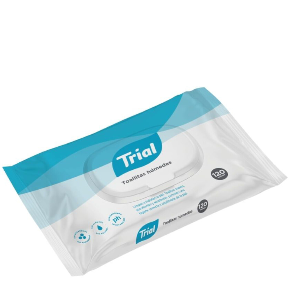 Toallitas Húmedas Trial Refrescantes 120 Unidades 