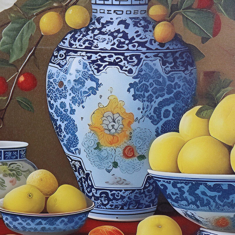 CUADRO DEC LIMONES/FLORERO 60X60CM Unica