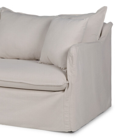 Sofá Snow con Funda - Tela Rústica - 3 cuerpos TD5260-1635 (Beige)