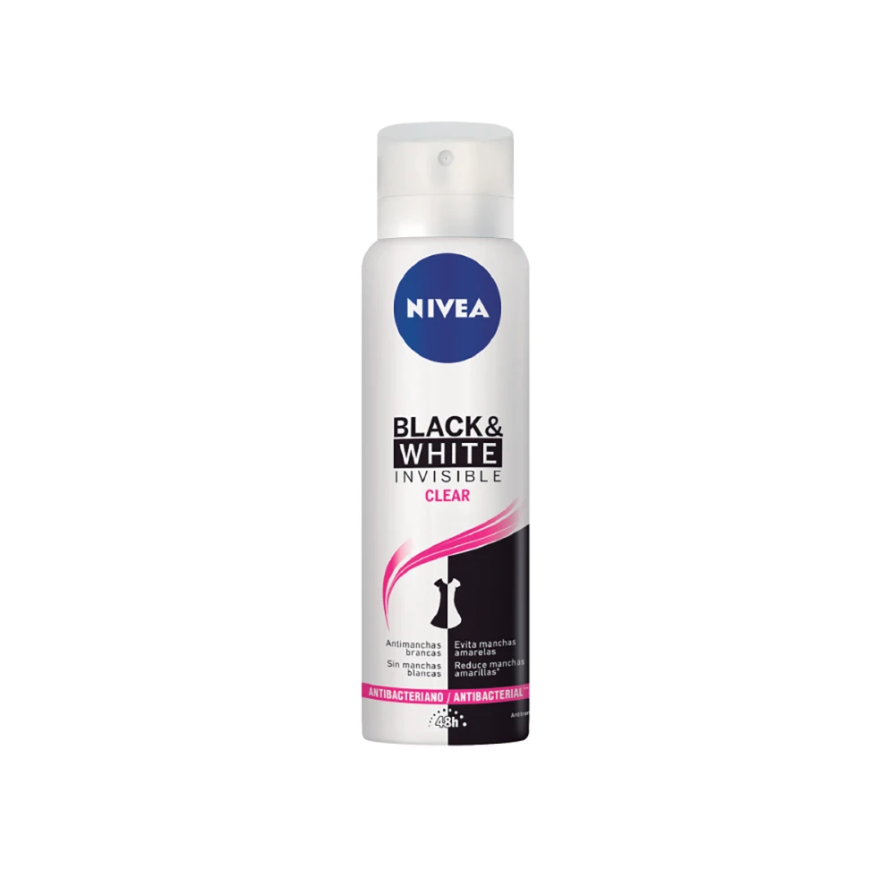 NIVEA DEO SPRAY INVIS B&W CLEA NO MANCH