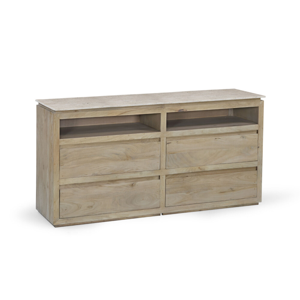CÓMODA 4 CAJONES MADERA-Y-MARMOL VENUS
