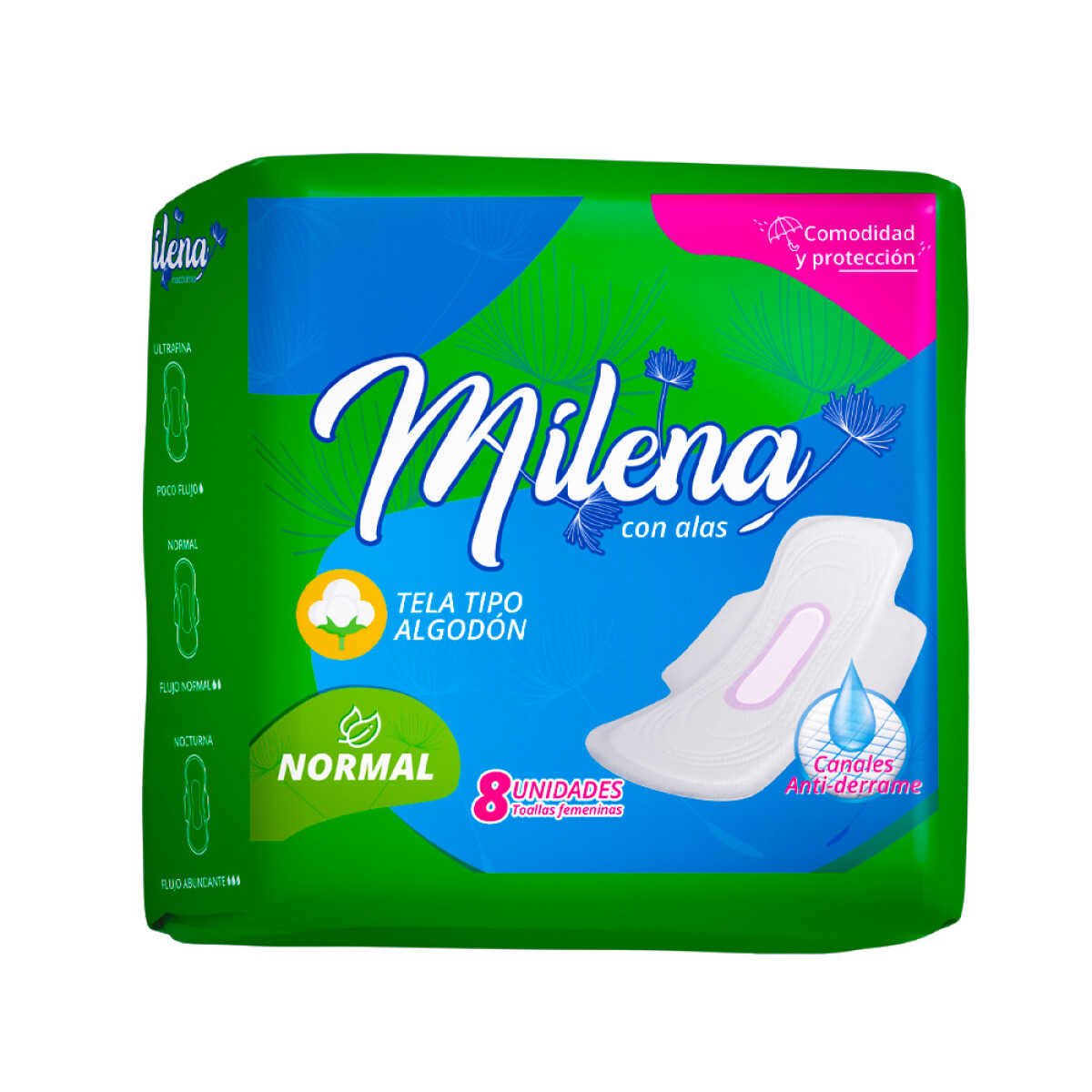 MILENA TOA HIG NORMAL ALGODON C A 8 UN 