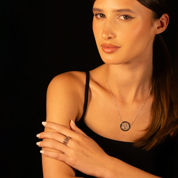 Anillo Angelonia de plata 925 con brillantes Anillo Angelonia de plata 925 con brillantes