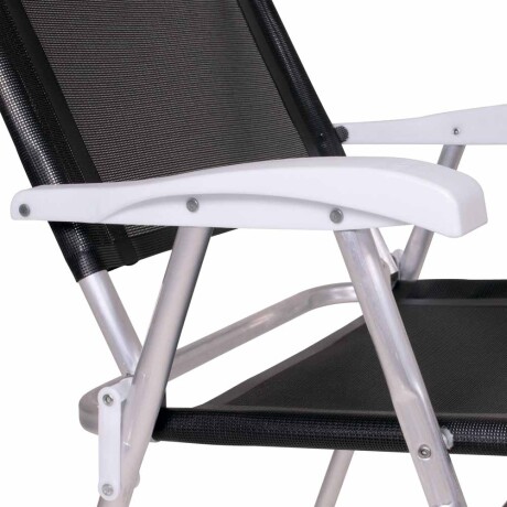 Reposera Alta Plegable en Aluminio Mor Master Plus Fashion Negro