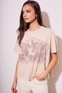Remera Algodon Lavado Bon Jour Arena