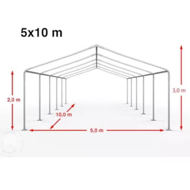 Carpa Estructural Gazebo 10x5 m Blanco