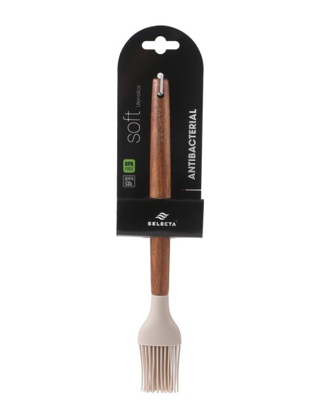 PINCEL SILICONA 27CM MANGO ACACIA BEIGE PINCEL SILICONA 27CM MANGO ACACIA BEIGE