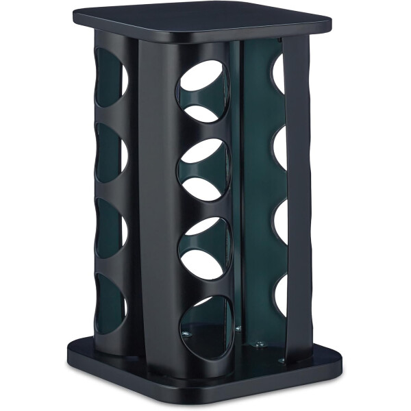 Especiero Giratorio 16 Frascos Vidrio Para Condimentos Cocina Acero Inoxidable Imback Negro Especiero Giratorio 16 Frascos Vidrio Para Condimentos Cocina Acero Inoxidable Imback Negro