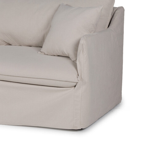 Sofá Snow con Funda - Tela Rústica - 3 cuerpos TD5263-1636 (Capuccino)