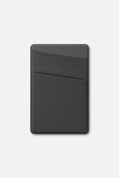 Tarjetero adhesivo lycra gris