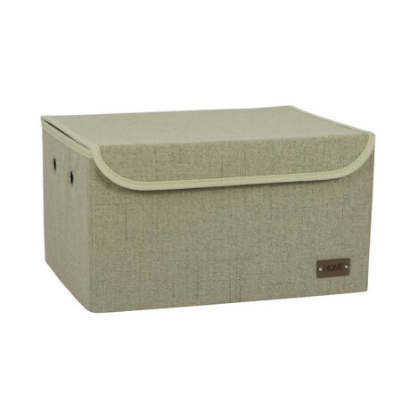 Caja Organizador Rec C/Tapa 40X30Xh22Cm Tela Beige
