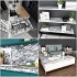 Papel Adhesivo Empapelar Lavable Símil Mármol 60 Cm Variante Mármol Oscuro