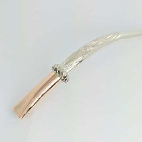 Bombilla MELO de plata y oro 18 ktes. Bombilla MELO de plata y oro 18 ktes.