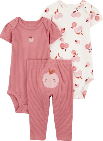 Set 3pc pant y 2bodies mc manzanas niña-bb carters Variante unica