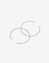 Aros Argollas Metal Aros Argollas Metal Delgado - Plateado Rodio
