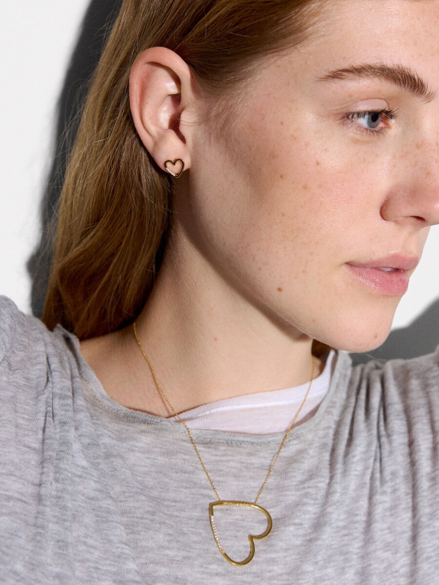 Collar Corto Corazón - Plata De Ley 925 dorado