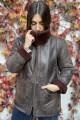 Borrego greta reversible Marron gastado