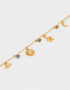 Pulseras Flexibles Bañada en Oro Pulsera Con Dijes - Dorado