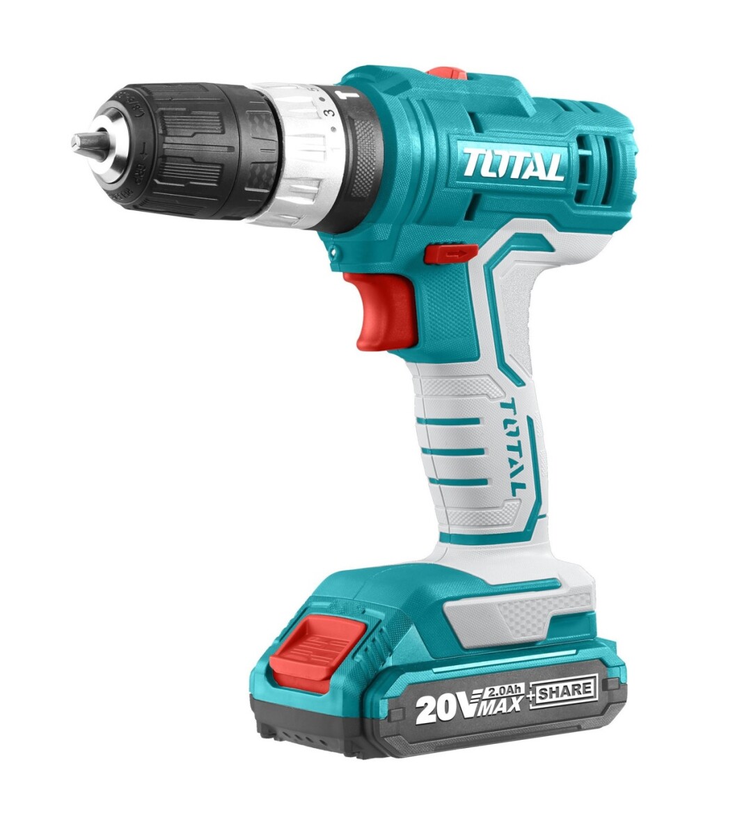 Taladro Atornillador 20V + 2 Baterías Industrial Total 