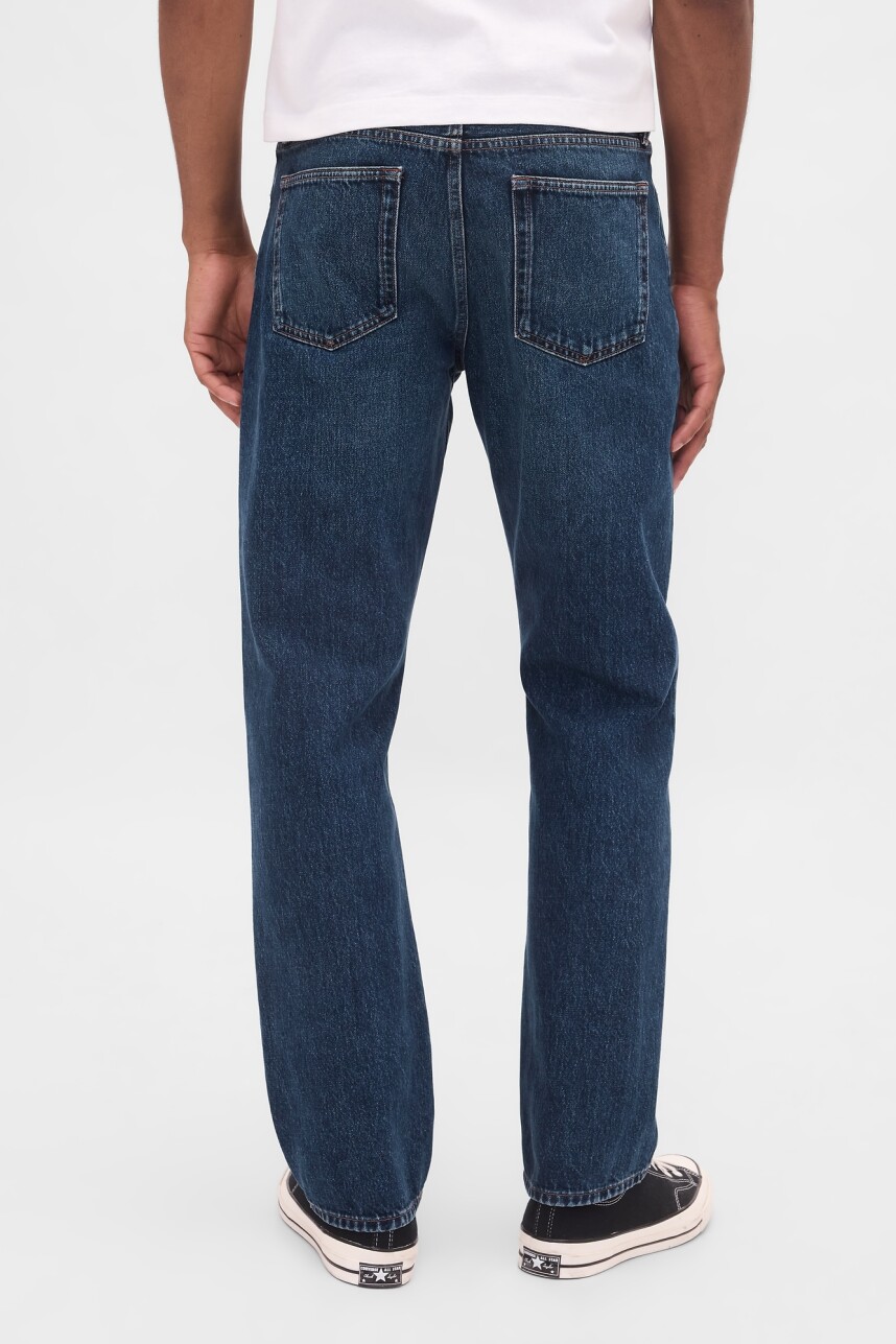 Jean Relaxed Straight Hombre Dark Wash