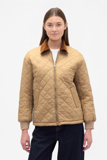 Campera Quilted Puffer Mujer Golden Khaki 868