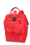 Mochila multicierres con monedero Rojo