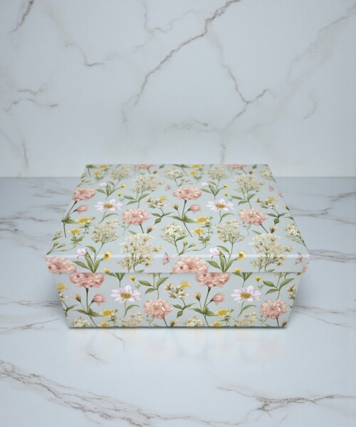 Caja rigida - flores - 19,5 x 26,5 x 11,5 Caja rigida - flores - 19,5 x 26,5 x 11,5