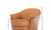 Butaca Giratoria 100% Cuero - Paris Camel