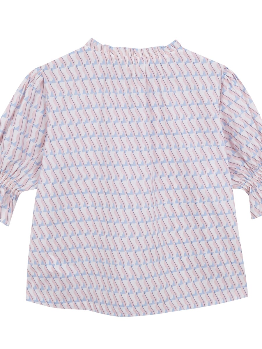 Blusa Estampado Geometrico Gris