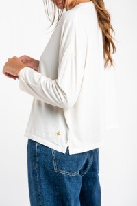 Remera Manga Larga Lavada Nacar
