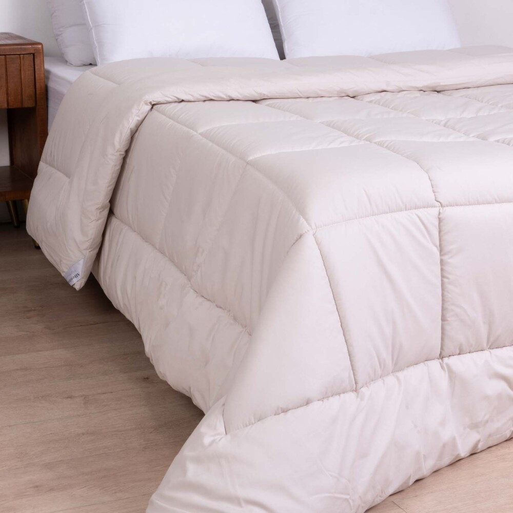 ACOLCHADO 2 PLAZAS ALGODON NATURAL-BEIGE PLUMI ARENA