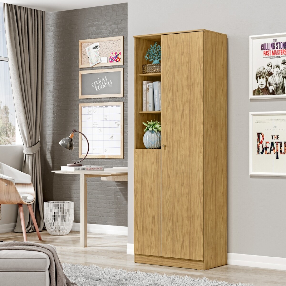 Multiuso Organizador Zapatera Lince 2 Puertas 7 Estantes con Nichos - Marrocos 