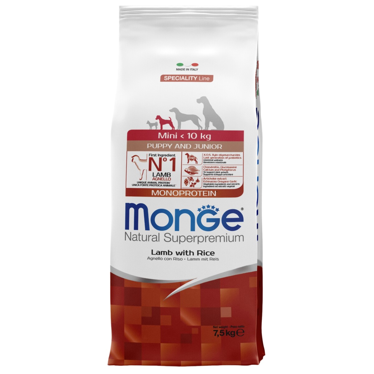 Monge Perro Cachorro Lamb & Rice 7.5 Kg 