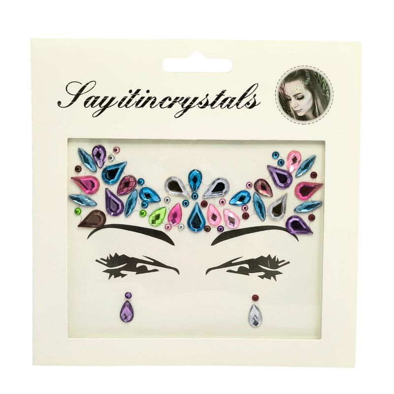 Sticker para Rostro Diamante Multicolor