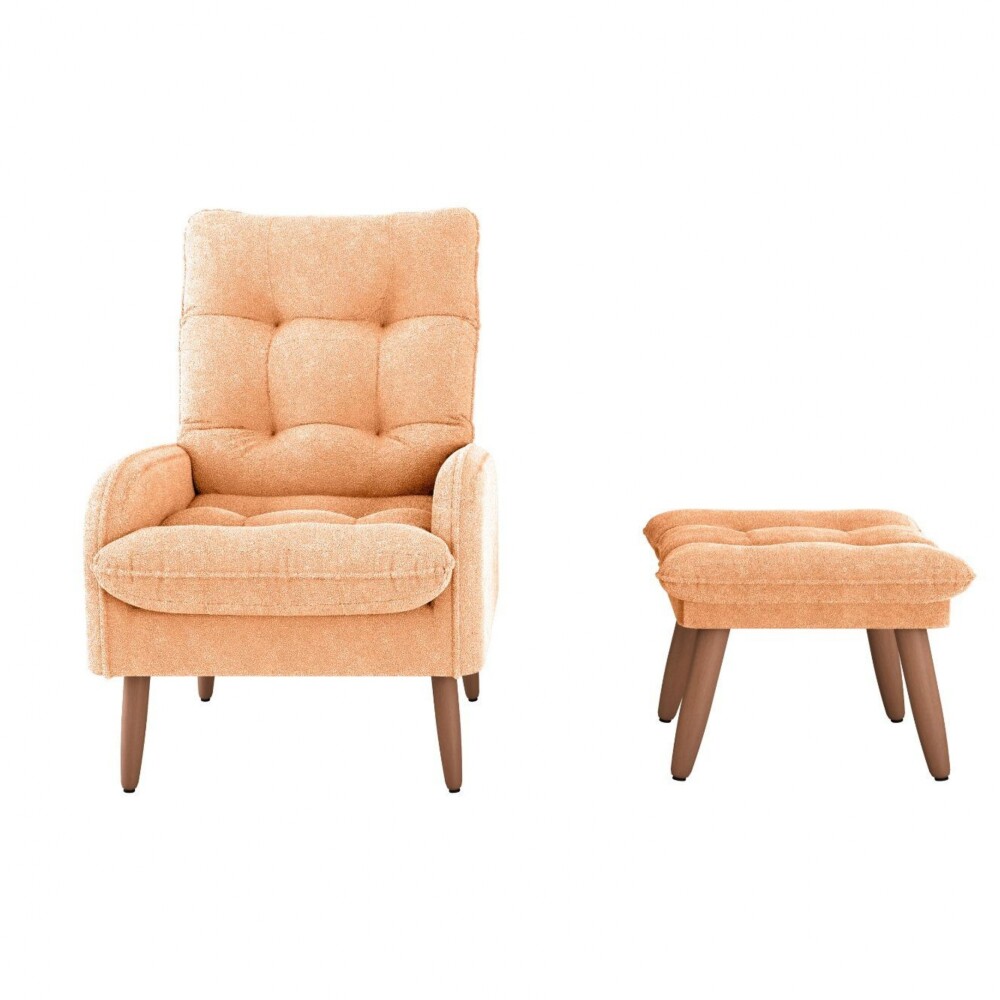 Butaca 1 Cuerpo Living + Puf - Nantes Mostaza