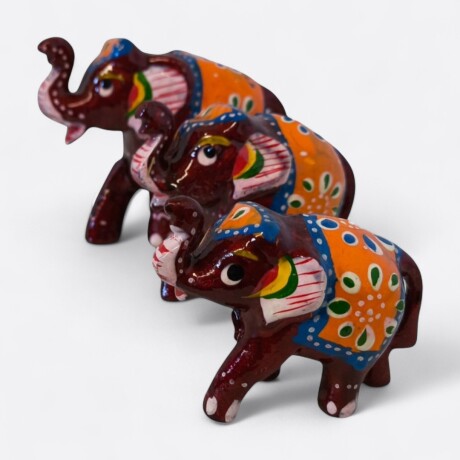 Familia De Elefante x3 Marrón