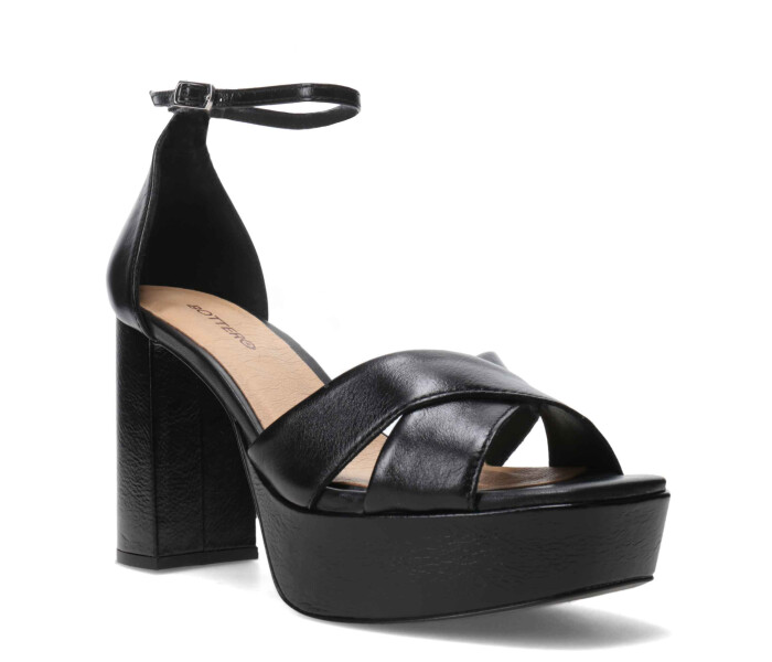 Sandalias de Mujer Bottero con Plataforma y Pulsera Negro