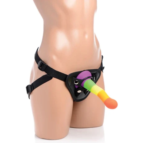 Dildo Ventosa Proud Rainbow con Arnés Vibrador Dildo Ventosa Proud Rainbow con Arnés Vibrador