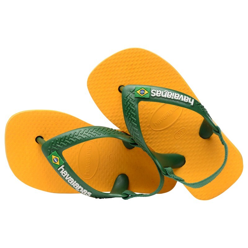 Ojotas Havaianas Baby Brasil Logo Amarillo