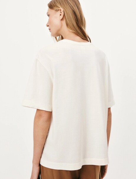 CAMISETA CON ESTAMPA MODELO OVERSIZE BEIGE