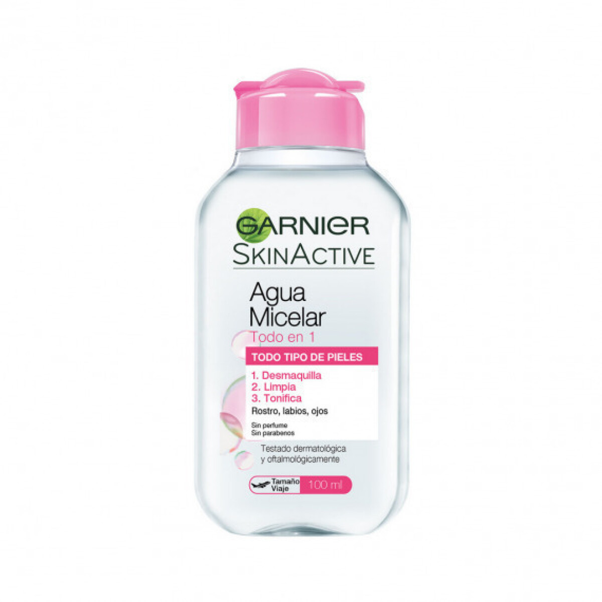 Garnier Agua Micelar Todo en 1 Formato Viaje 100ml – Limpieza Rápida y Práctica 