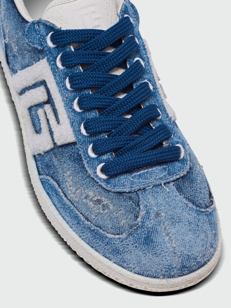 BALMAIN - SNEAKER DENIM SWAN SEE
